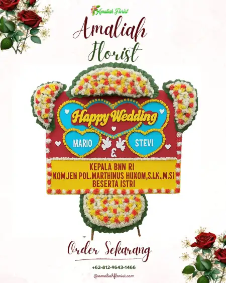 Papan Bunga Pernikahan Soge